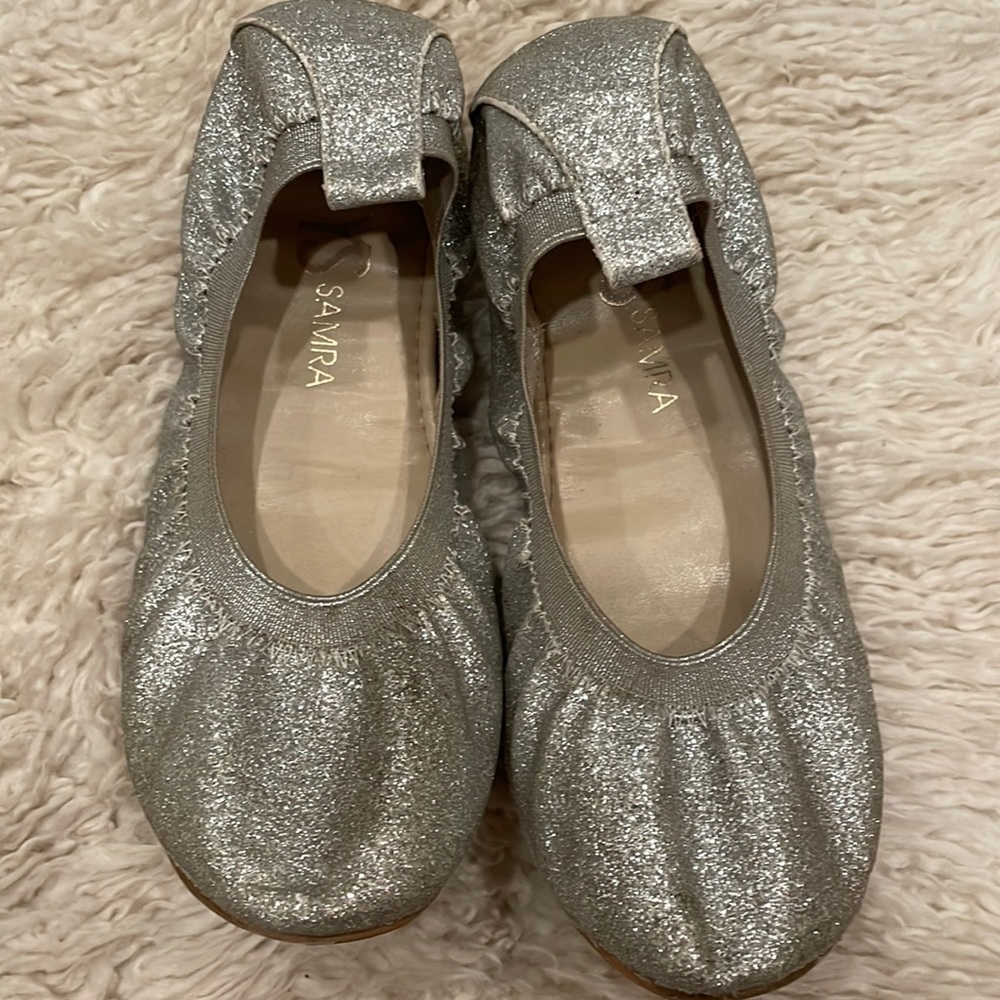 Yosi Samra silver ballet shoes girls